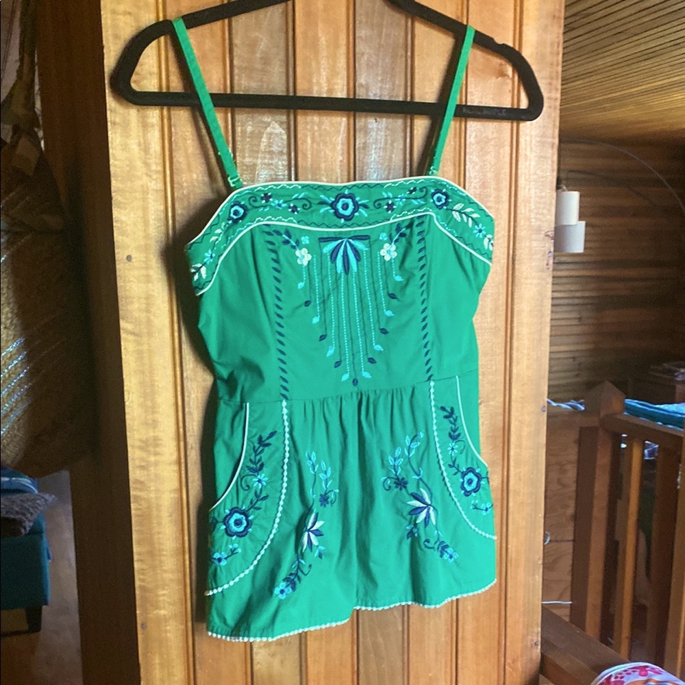 Vanessa Virginia Embroidered Strapless Top